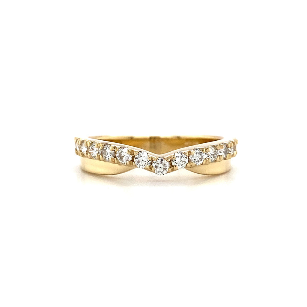 14kt Yellow Gold & Diamond Contour Band (0.54ct Tw)