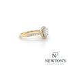 14kt Yellow Gold Oval Diamond Halo Engagement Ring (0.71ct TW)