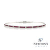 14kt White Gold Ruby & Diamond Flex Bangle Bracelet