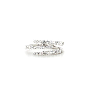 18kt White Gold Diamond Open Trio Fashion Ring