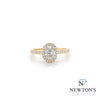 14kt Yellow Gold Oval Diamond Halo Engagement Ring (0.71ct TW)