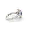 18kt White Gold Sapphire & Diamond Couture Fashion Ring