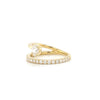 18kt Yellow Gold Oval Diamond Asymmetrical Fashion Ring (0.65ct)