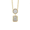 18kt Yellow Gold Diamond Illusion Drop Down Pendant (1.15ct)