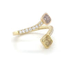 18kt Yellow Gold Fancy Diamond Bypass Couture Fashion Ring