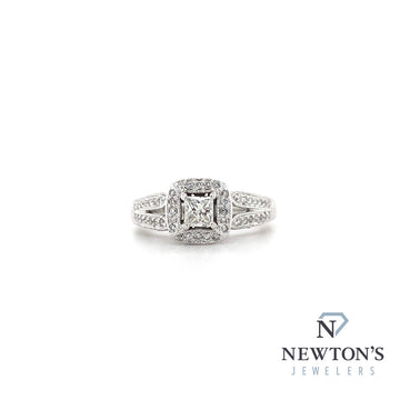 Estate 14kt White Gold Princess Cut Diamond Engagement Ring (0.60ct TW)