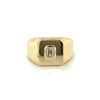 18kt Yellow Gold Emerald Cut Diamond Gents Couture Ring (0.55ct)