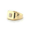 18kt Yellow Gold Emerald Cut Diamond Gents Couture Ring (0.55ct)