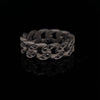 Black Titanium & Black Diamond Gents Curb Link Ring (0.50ct)