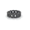 Black Titanium & Black Diamond Gents Curb Link Ring (0.50ct)