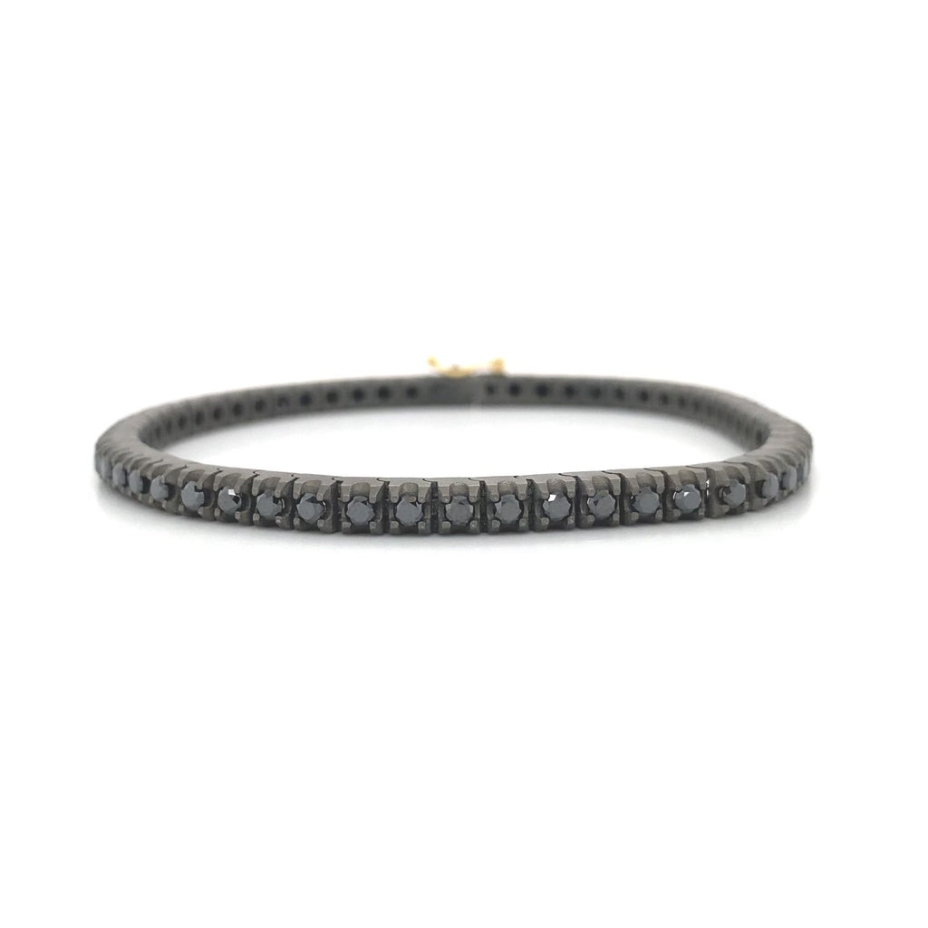 18kt Yellow Gold & Black Titanium Diamond Gents Couture Bracelet