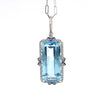 14kt White Gold Light Blue Topaz Pendant