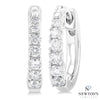 14kt White Gold Graduating Diamond Huggies (0.25ct)