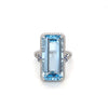 14kt White Gold Blue Topaz Fashion Ring