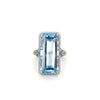 14kt White Gold Blue Topaz Fashion Ring