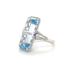 14kt White Gold Blue Topaz Fashion Ring