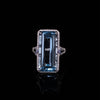 14kt White Gold Blue Topaz Fashion Ring