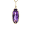 14kt Yellow Gold Oval Amethyst Pendant