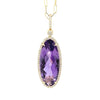 14kt Yellow Gold Oval Amethyst Pendant