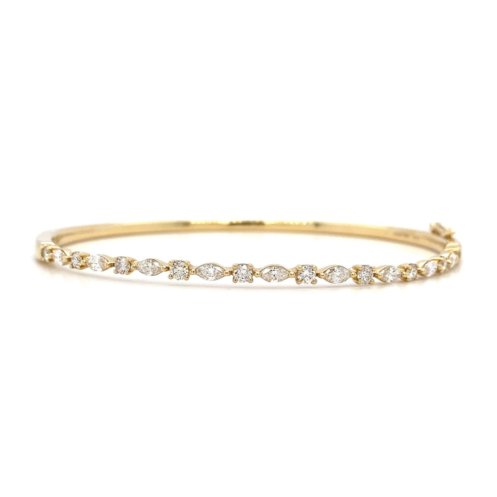 14kt Yellow Gold Diamond Bangle Bracelet (1.00ct)