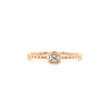 14kt Rose Gold Diamond Beaded Stackable Ring (0.15ct)