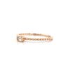 14kt Rose Gold Diamond Beaded Stackable Ring (0.15ct)