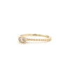 14kt Yellow Gold Diamond Beaded Stackable Ring (0.15ct)