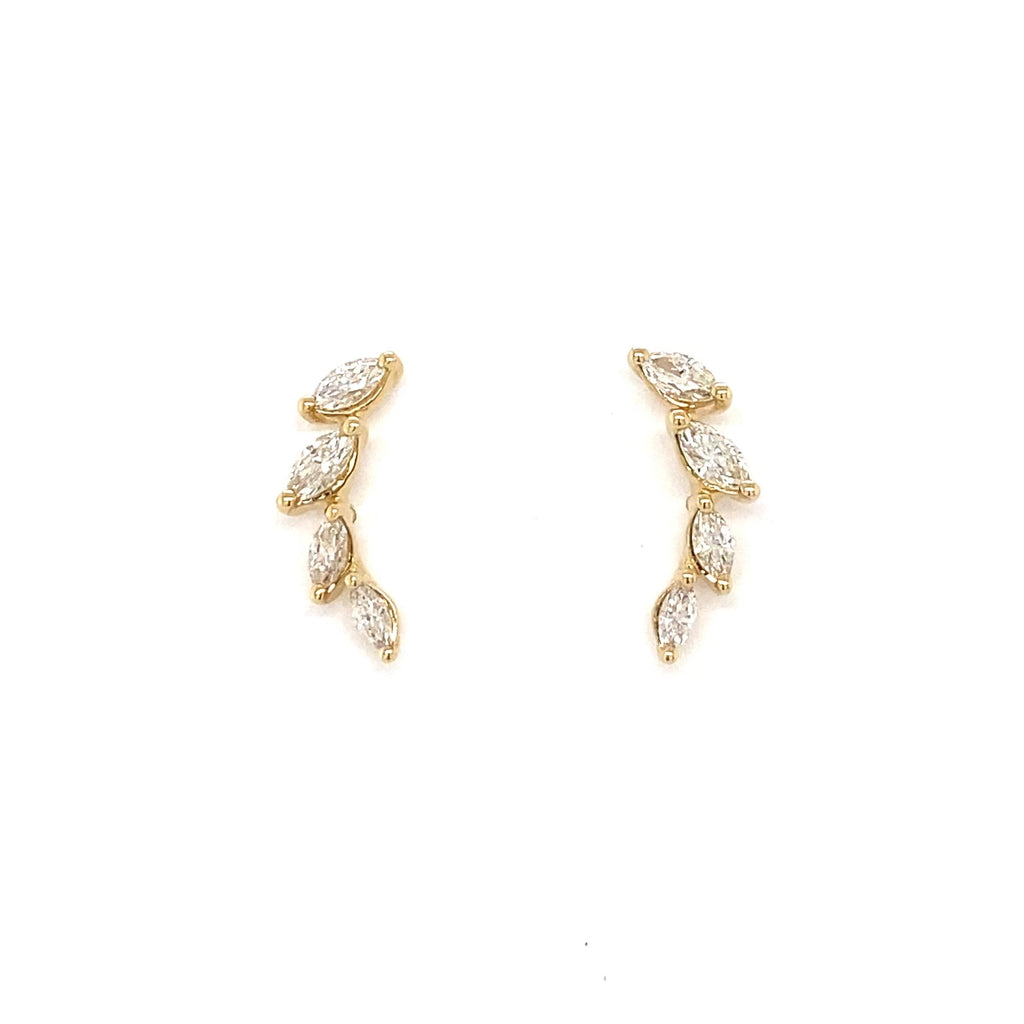 14kt Yellow Gold Diamond Climber Earrings (0.50ct)