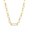 14kt Yellow Gold Diamond Solid Paperclip Necklace (2.00ct)