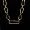 14kt Yellow Gold Diamond Solid Paperclip Necklace (2.00ct)