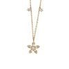 14kt Yellow Gold Diamond Flower Dangle Necklace (0.40ct)