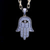 10kt Yellow Gold Diamond Hamsa Gents Pendant (0.38ct)