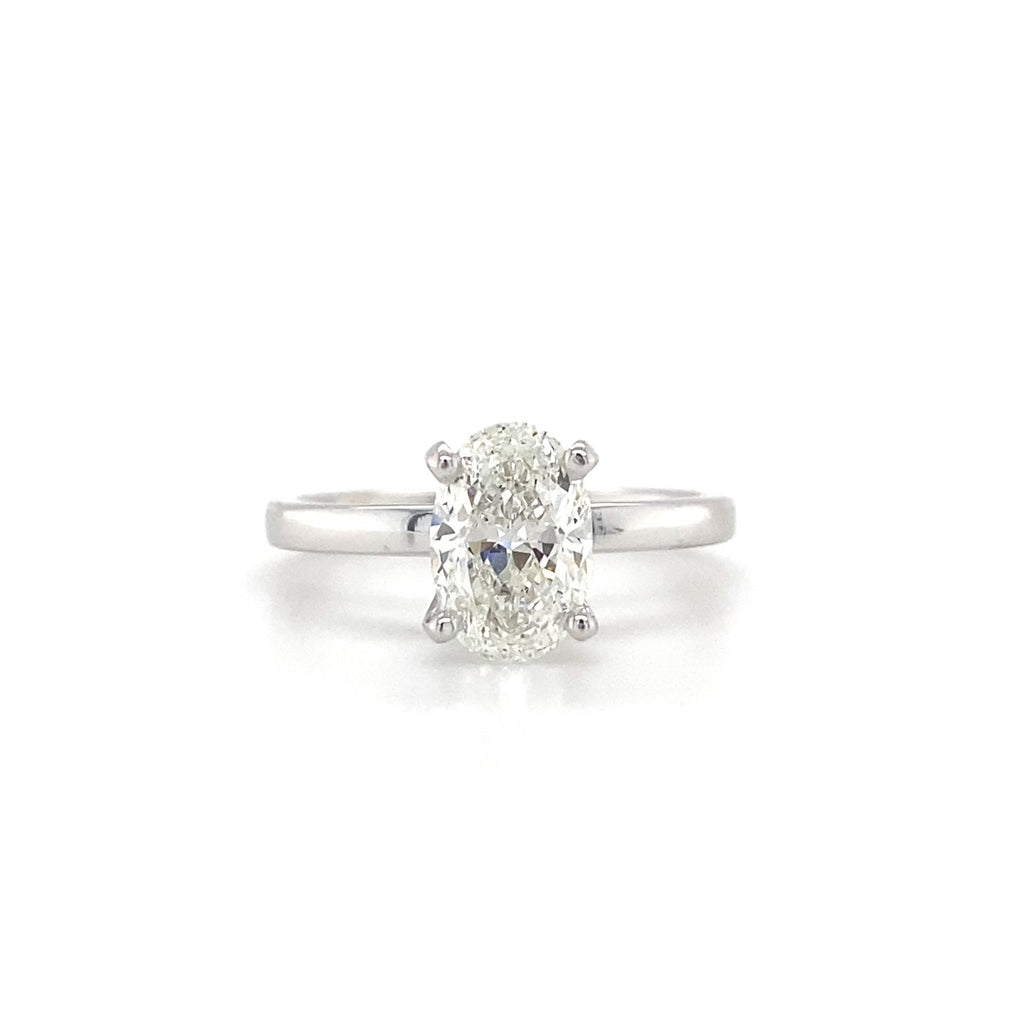 14kt White Gold Oval Diamond Engagement (1.50ct)