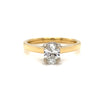 14kt Yellow Gold Oval Diamond Solitaire Ring