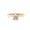 14kt Yellow Gold Oval Diamond Solitaire Ring