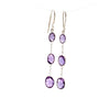 Sterling Silver Amethyst Dangle Earrings