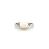 Estate 14kt White Gold Pearl Diamond Fashion Ring (0.10ct)