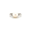 Estate 14kt White Gold Pearl Diamond Fashion Ring (0.10ct)