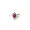 Estate 14kt White Gold Pear Shaped Ruby Fashion Ring (0.25ct)