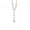 Estate 14kt White Gold Diamond Drop Down Necklace (1.00ct)