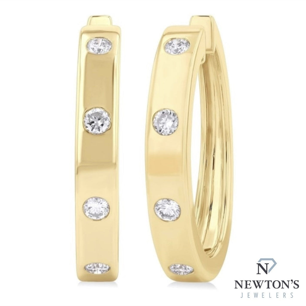 14kt Yellow Gold Diamond Hoops (0.30ct)