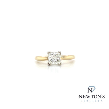 14kt Yellow Gold Princess Cut Diamond Engagement Ring (1.00ct)