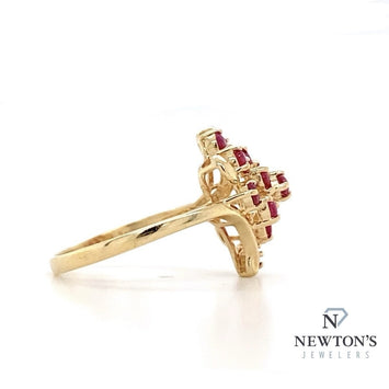 Estate 10kt Yellow Gold Ruby Ring