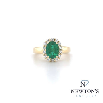 14kt Yellow Gold Emerald & Diamond Fashion Ring (1.48ctr)