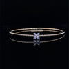 14kt Yellow Gold Diamond Clover Flex Bangle Bracelet (0.12ct)