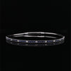 14kt White Gold Sapphire & Diamond Flex Bangle Bracelet