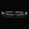 14kt White Gold Oval Sapphire & Diamond Flex Bangle Bracelet