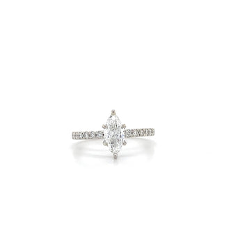 14kt White Gold Marquise Diamond Engagement Ring