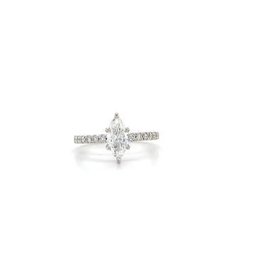 14kt White Gold Marquise Diamond Engagement Ring