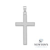 14kt White Gold Brushed Finish Cross Pendant (Pendant Only)